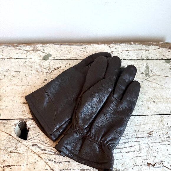 Black DEERSKIN Lined Boot Leather Gloves, Size Medium 304623 - Picture 6 of 6